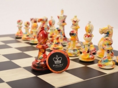 Art Chess by Olivia Pilling Red v Floral 003