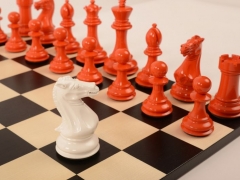 Bold Chess Burnt Orange v Gloss White close up 2 new