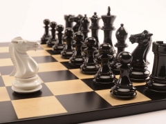 Bold Chess Gloss White v Shadow Black close up 3