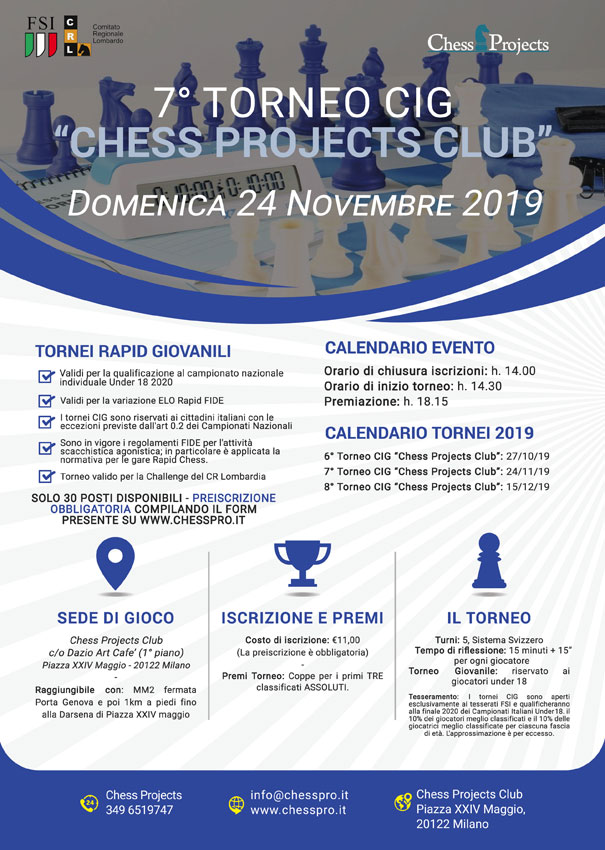 7° TORNEO CIG CHESS PROJECTS CLUB