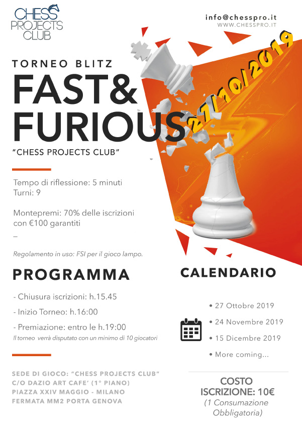 Torneo Blitz Fast&Furious 27/10/2019