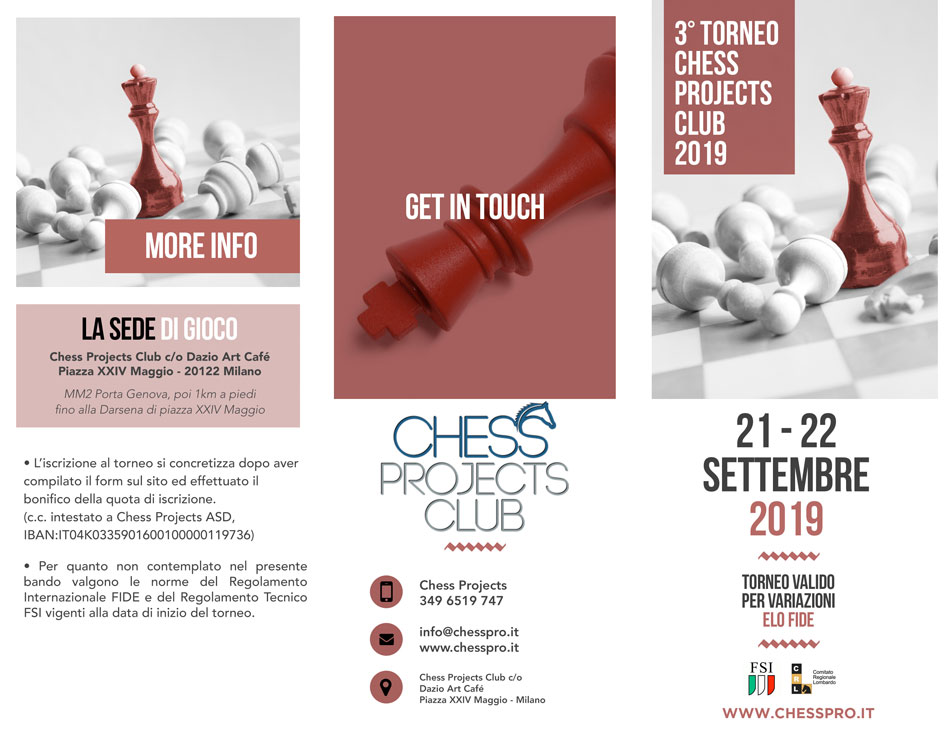 3° TORNEO CHESS PROJECTS CLUB 2019