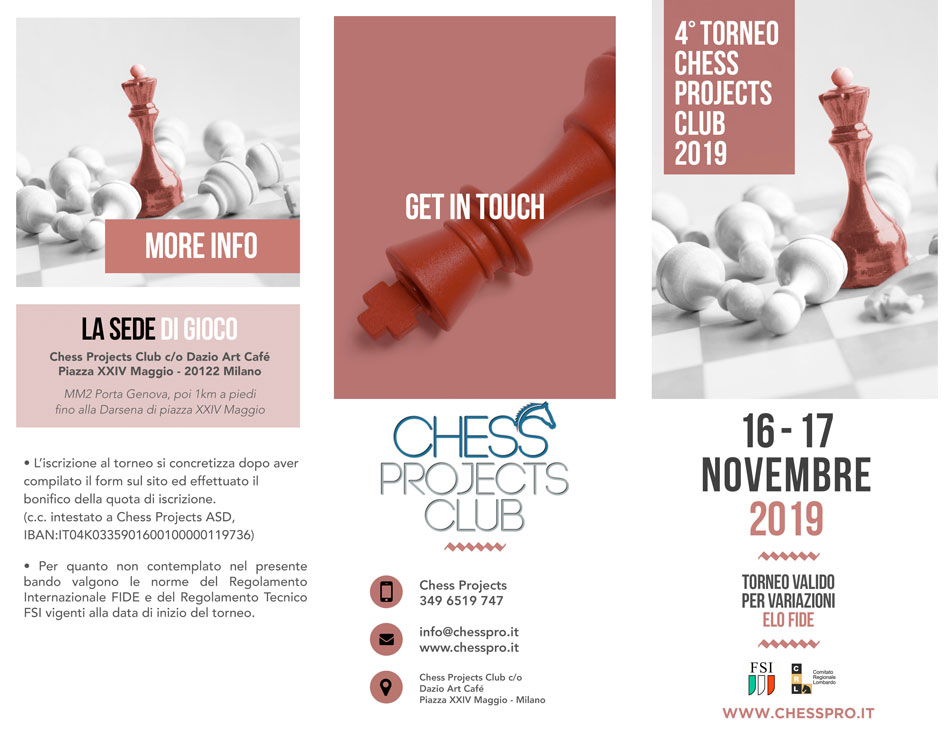 4° TORNEO CHESS PROJECTS CLUB 2019