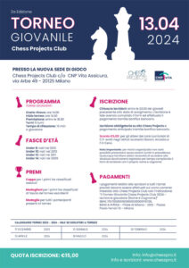 TORNEO GIOVANILE CHESS PROJECTS CLUB - 3a Edizione - 13 aprile 2024