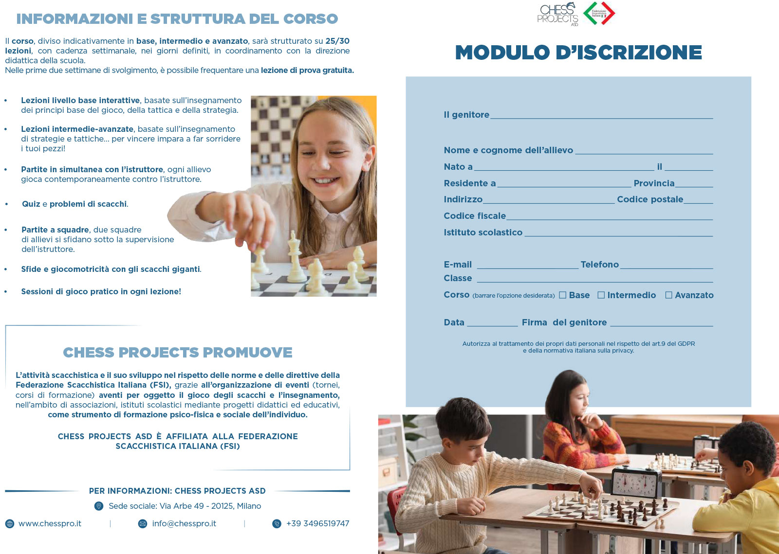 Progetto Scacchi a scuola - Chess Projects ASD