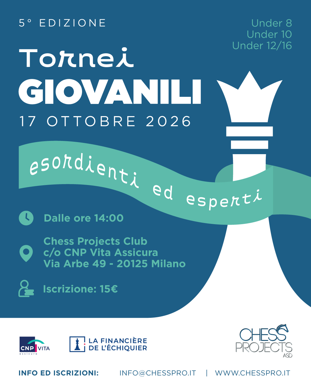 CHESSPRO_Banner-Esordienti-Esperti_17-10_1080x1350px_SOCIAL Tornei Giovanili Esordienti ed Esperti Chess Projects Club - 17/10/26